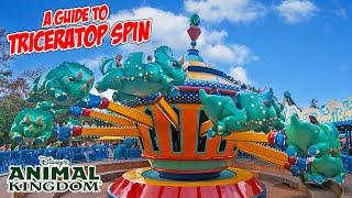 A Guide to TriceraTop Spin at Animal Kingdom Walt Disney World Jan 2024 4K [upl. by Eyt]