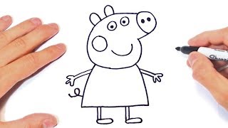 How to draw a Peppa Pig Step by Step  Peppa Pig Drawing Lesson [upl. by Vershen]