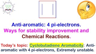 Cyclobutadiene Antiaromatic with 4 pielectrons Stability Improvement and Chemical Reactions [upl. by Werdn]