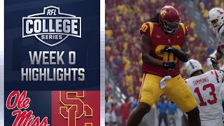 College Football 25 Ole Miss vs USC Week 0 Full Game Highlights  RFL College Series 7 [upl. by Aehsel421]