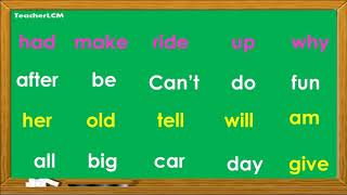 Grade 1 Basic Sight Words  Teacher LCM [upl. by Convery]