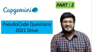 Capgemini PseudoCode Questions 2021  PART  2🔥🔥 [upl. by Laurinda22]