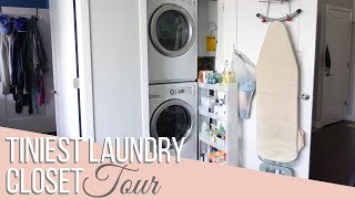 Tiniest Laundry Closet Tour [upl. by Eninej]