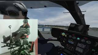 Xplane 11 VR EC135 6dof Motion Simulator RotorSim learning to fly a Helicopter as real as possible [upl. by Ennasirk]