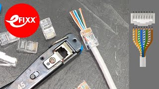 60 second ELECTRICAL TUTORIAL  How to crimp a RJ45 plug  CAT 6 CAT 5 shorts [upl. by Leontine]