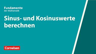 Sinus und Kosinuswerte berechnen  Fundamente der Mathematik  Erklärvideo [upl. by Htebazile]