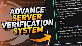 How To Make Advance Verification System In Discord Server 2021 [upl. by Anoit]