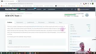 ACM ICPC Team  HACKER RANK  C [upl. by Hako765]