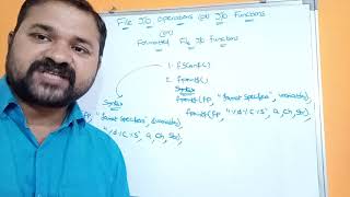 fprintf  fscanf  File IO operations in c  Formatted file IO functions  Files In C [upl. by Donnenfeld]