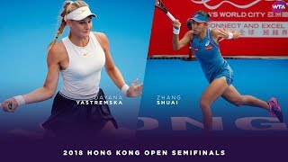 Dayana Yastremska vs Zhang Shuai  2018 Hong Kong Open Semifinals  WTA Highlights 香港網球公開賽 [upl. by Wickham644]