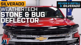 20192021 Silverado 1500 Weathertech Stone and Bug Deflector Dark Smoke Review amp Install [upl. by Kyte145]