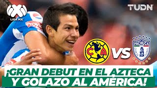 ¡Debut soñado El Chucky Lozano se estrena con golazo  América vs Pachuca  CL2014  TUDN [upl. by Machutte456]