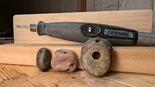 Quick Beginners Guide Drilling Holes in Rocks with a Dremel [upl. by Attesor637]