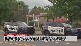 15yearold arraigned in connection with McKinley High School stabbing [upl. by Cykana545]