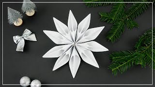 3D Schneeflocke aus Papier basteln  schöne DIY Deko Idee für Weihnachten amp Winter [upl. by Tergram]