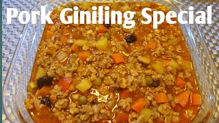 How to cook pork giniling filipino style  Giniling panlasang pinoy  with carrots potato [upl. by Xuaeb]