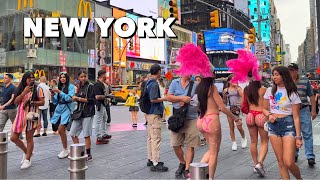 Times Square New York City 4K Walking Tour in Summer 2023  Midtown Manhattan Walking Tour 4K [upl. by Luben]