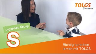 Logopädie Übung für Kinder – Lautbildung S [upl. by Rekab]