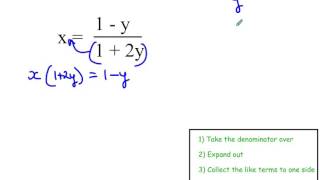 Rearranging formulae with fractions [upl. by Nura]