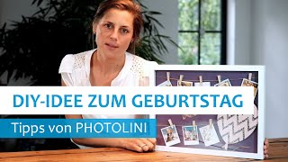 Bilderrahmen DIYIdee Geburtstagsgeschenk [upl. by Dera320]