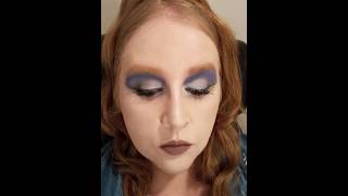 LIGHT PURPLE FADE TO NAVY BLUE WITH WHITE TO GREY CUT CREASE EYESHADOW LOOK [upl. by Anig]