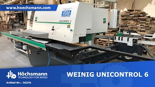 WEINIG UNICONTROL 6 [upl. by Laefar]