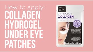 How to apply Skin Republic Collagen Hydrogel Under Eye Patch [upl. by Robinia321]