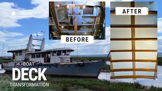 Ep 192  Replacing The Deck Of A Large Wooden Boat [upl. by Saravat]