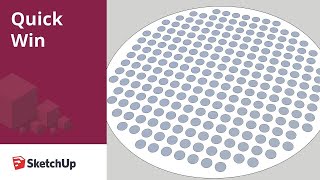 Creating a perforated surface in SketchUp  Quick Win [upl. by Ethbinium143]