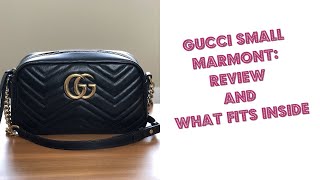 Gucci Small Marmont Review and What Fits Inside [upl. by Paschasia]