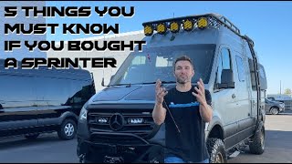 5 Things You Must Know If You Bought A Sprinter Van [upl. by Tri]