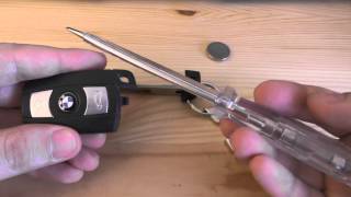 Changing  replacing a battery on BMW keys  E60 and new models HD [upl. by Naesyar]