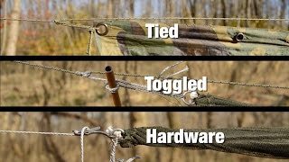 3 Tarp Ridgelines Tied Toggled amp Hardware [upl. by Oiril]