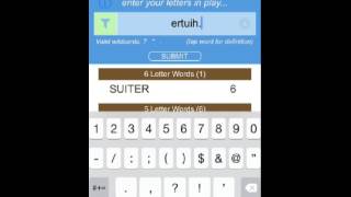 Unscramble iPhone app Demo [upl. by Emsoc]