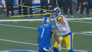 Matthew Stafford throws a no look pass  Detroit Lions Vs Los Angeles Rams [upl. by Cristy]