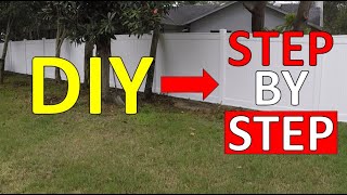 HOW TO Install Vinyl Fence Freedom 6  Step By Step [upl. by Ellennod]