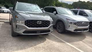 Hampton Gray vs Shimmering Silver Pearl 2023 Hyundai Santa Fe [upl. by Nueormahc]