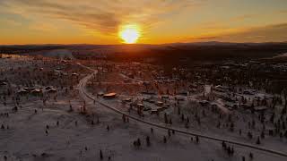 🌅 EPIC SUNRISE in Saariselkä Lapland Finland Aurora Collection Resort FinnishLapland Saariselka [upl. by Ihculo]