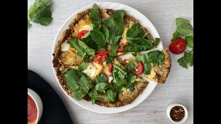 Pizza de coliflor receta [upl. by Ayek779]