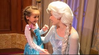 Disney World Trip Day 3  MEETING FROZEN ANNA amp ELSA [upl. by Ulrika109]