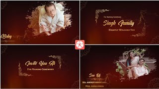 How to make Naming Ceremony Invitation video  Namkaran Ceremony Invitation [upl. by Ydnys]