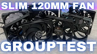 SLIM 120mm Fan MASSIVE Grouptest Best slim fans for your ITX builds [upl. by Trygve312]