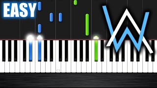 Alan Walker  Faded  EASY Piano Tutorial by PlutaX [upl. by Warfourd]