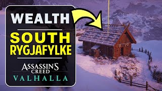 How to Get Wealth from the Hut in South Rygjafylke  West of Fornburg  Assassins Creed Valhalla [upl. by Yttam]