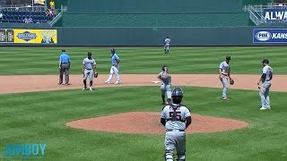 Trevor Bauer throws ball over centerfield wall after a rough 5th inning a breakdown [upl. by Achilles]