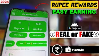 💵Rupee Rewards Easy Earning App Real or Fake  How To Earn Money Form Rupee Rewards easy Earning App [upl. by Song]