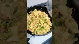 Capsicum with chicken simple recipeshortsshorts feedsuper breakfastRa Ra Ra kamma song [upl. by Naujed]