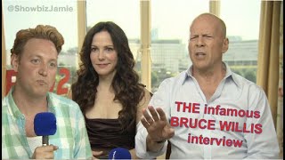 Bruce Willis being monumentally awkward towards poor reporter now with unseen moments [upl. by Erialc]