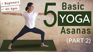 Basic YOGA ASANAS for GOOD HEALTH PART 2  for Beginners and all Age Groups  Yoga at Home [upl. by Ymerej]