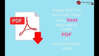 Create PDF File from user input using itext easy way to create pdf in Android Studio latest [upl. by Arotahs]